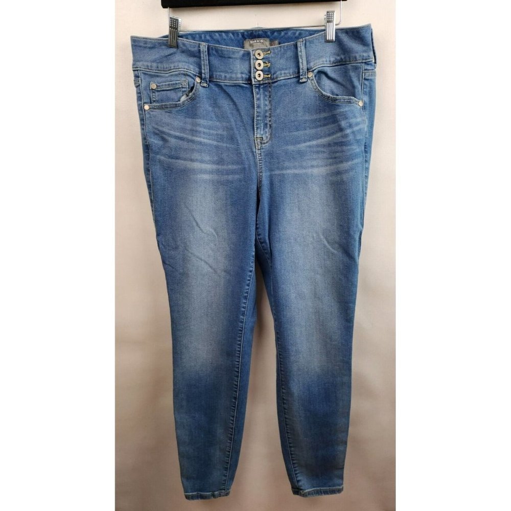 𝅺torrid Feel The Fit Blue High Waist Skinny Leggings Jeggings Jeans 18T